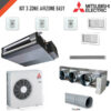 Mitsubishi canalizzato tre zone ambienti airzone easyzone